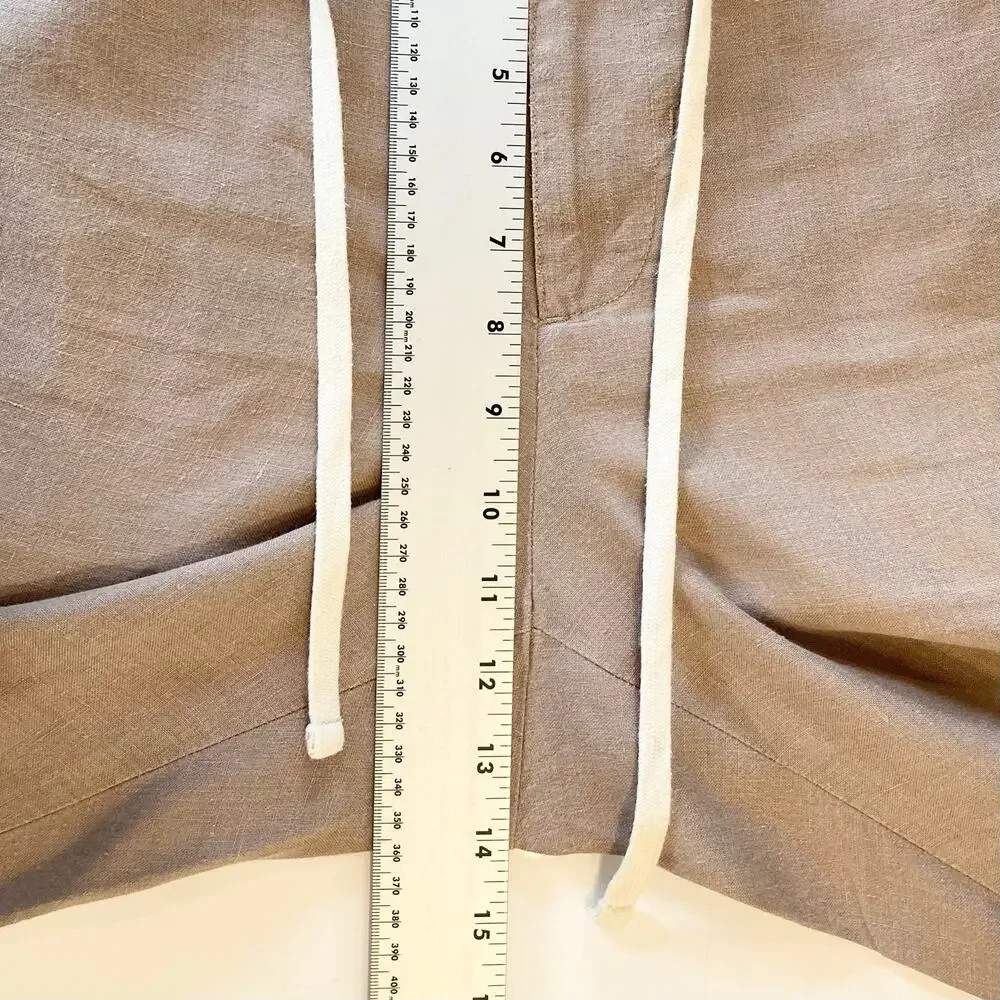 Nwot VINCE Pants Men L Tan-Brown Hemp Drawstring Pocket Ankle Chino